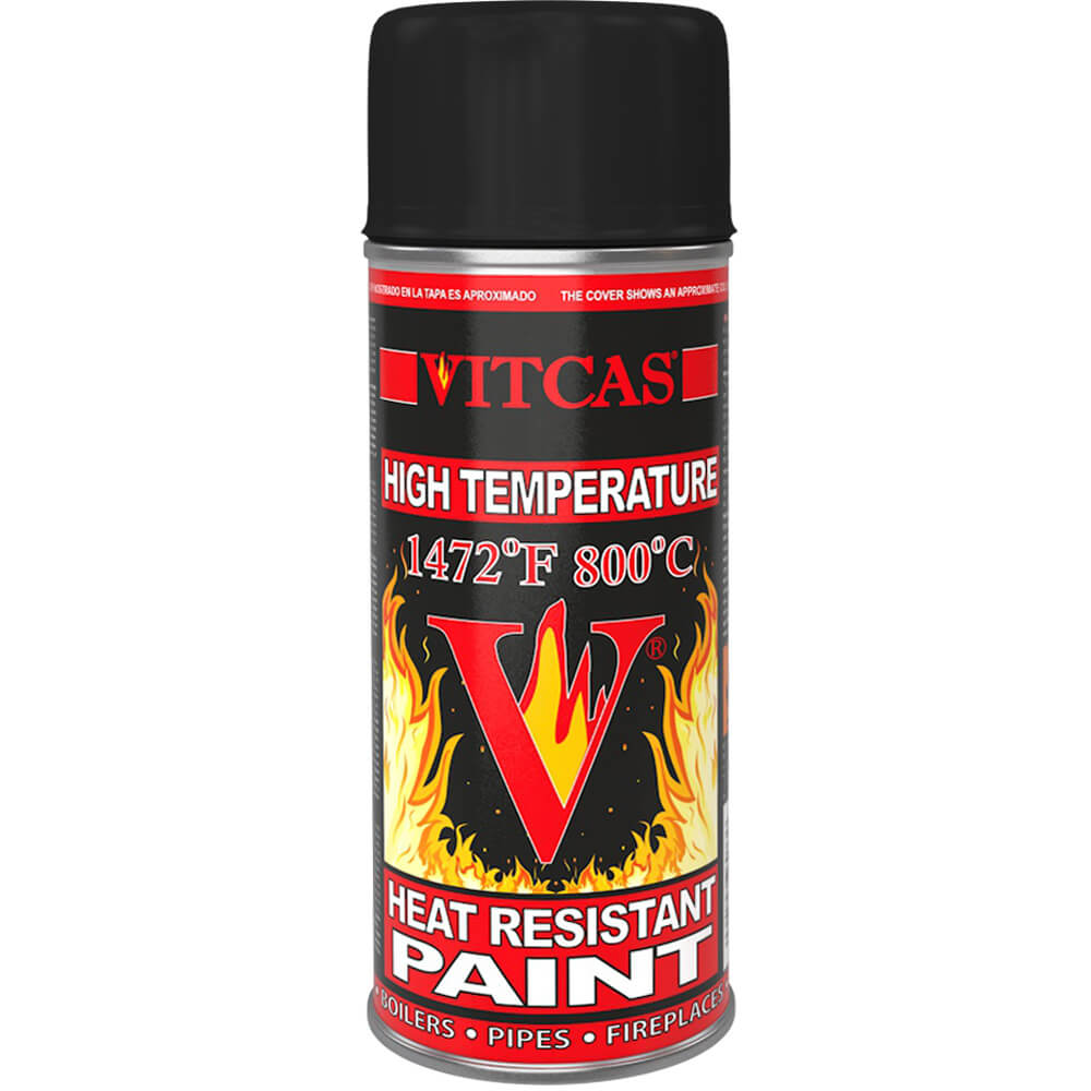 Black Vitcas heat resistant paint for compatible substrates